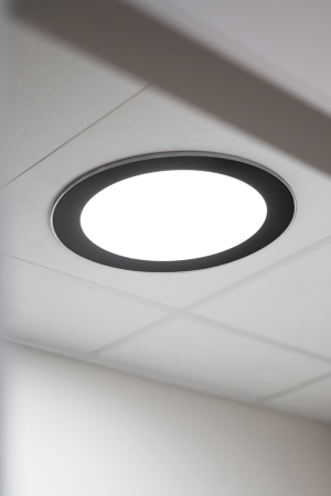 Speciale Aanbieding Powerdaylight 35cm binnenzijde rond zwart plafondplaat opbouw